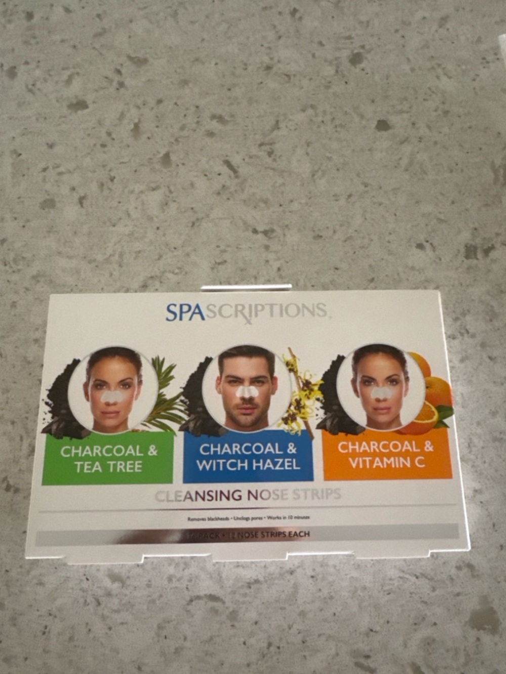 Charcoal Nose Strips 3-Pack Set | Tea Tree Witch Hazel Vitamin C | 36 Strips - Picture 3 of 5